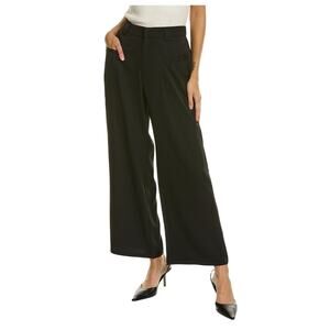 Area Stars Layla Wide Leg Crepe Satin Dress Pants Black Size S Revolve Brand